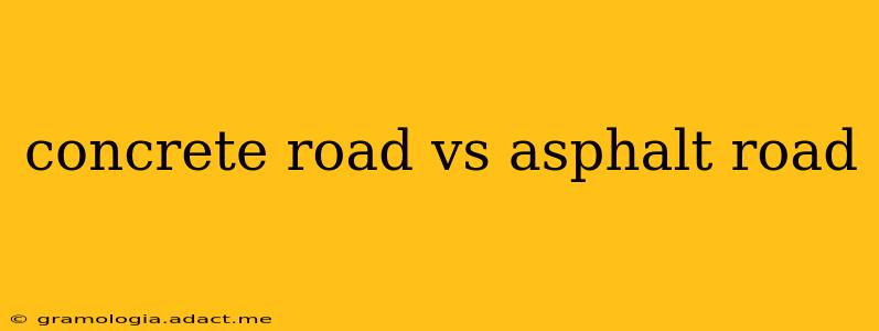 concrete road vs asphalt road