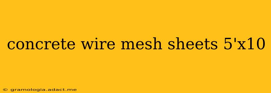 concrete wire mesh sheets 5'x10