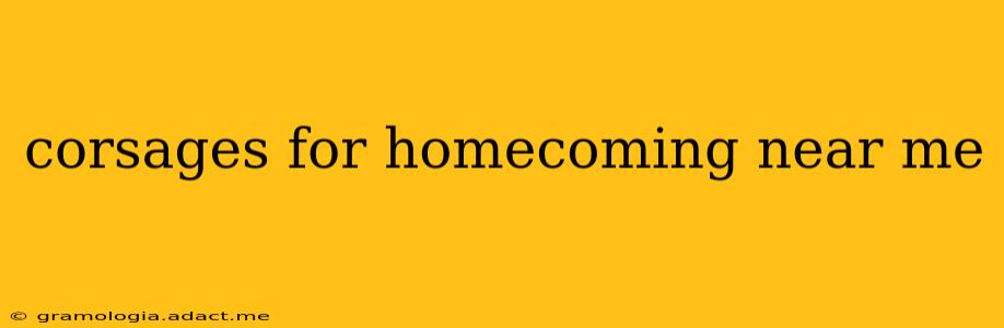 corsages for homecoming near me