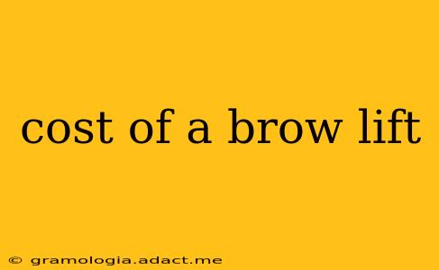 cost of a brow lift