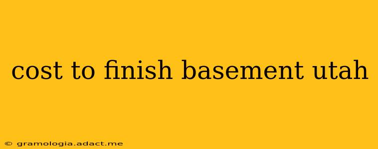 cost to finish basement utah