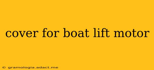 cover for boat lift motor