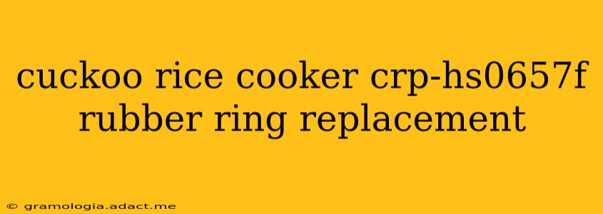 cuckoo rice cooker crp-hs0657f rubber ring replacement