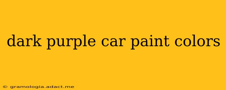 dark purple car paint colors