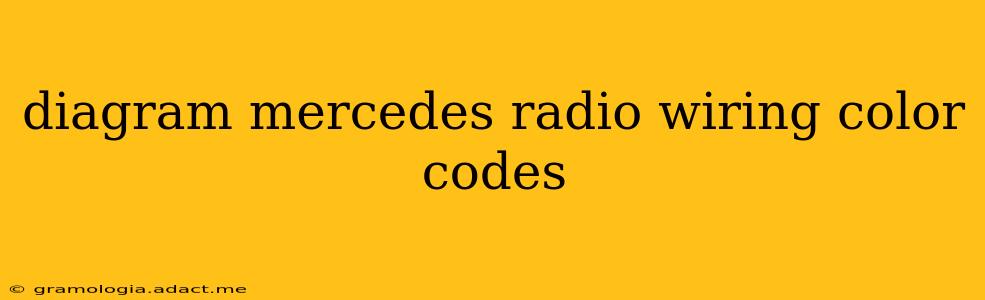 diagram mercedes radio wiring color codes