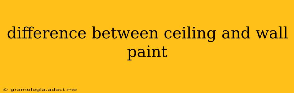 difference between ceiling and wall paint