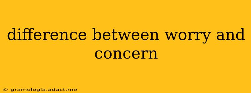 difference between worry and concern