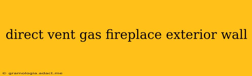 direct vent gas fireplace exterior wall