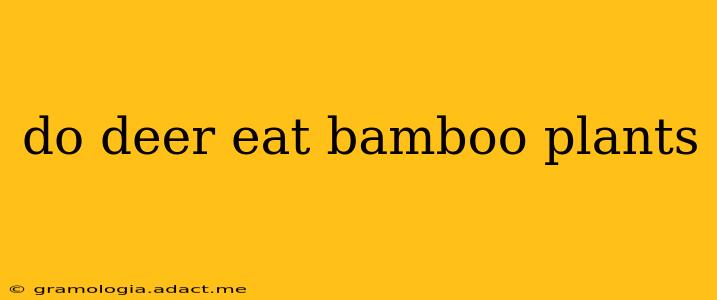 do deer eat bamboo plants