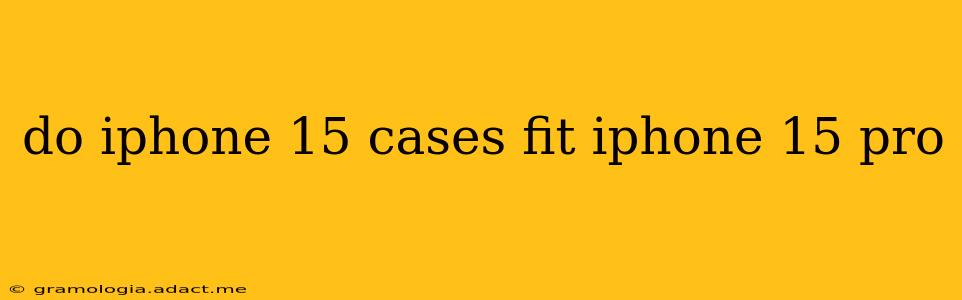 do iphone 15 cases fit iphone 15 pro