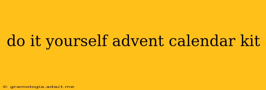 do it yourself advent calendar kit