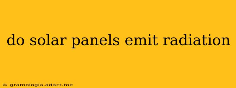 do solar panels emit radiation