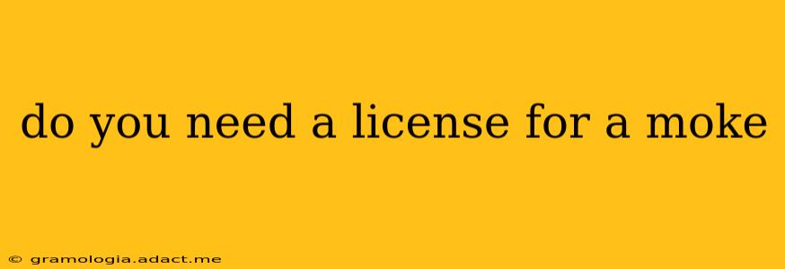 do you need a license for a moke
