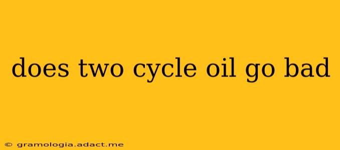 does two cycle oil go bad