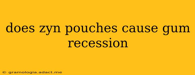 does zyn pouches cause gum recession