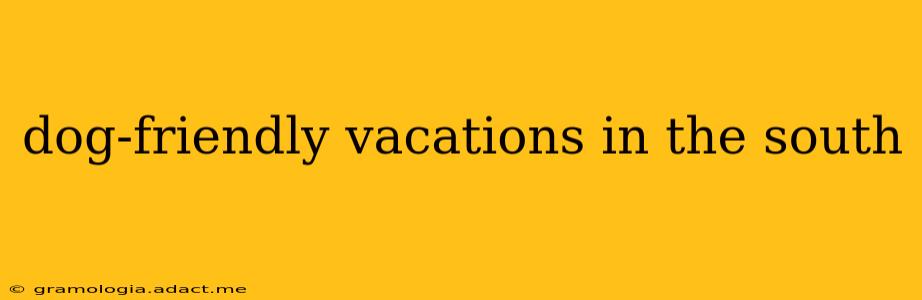 dog-friendly vacations in the south