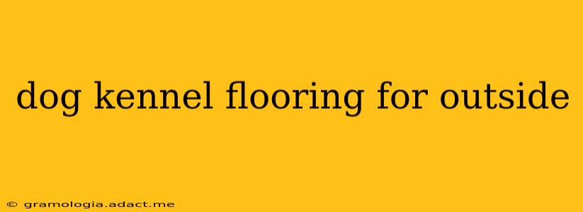 dog kennel flooring for outside