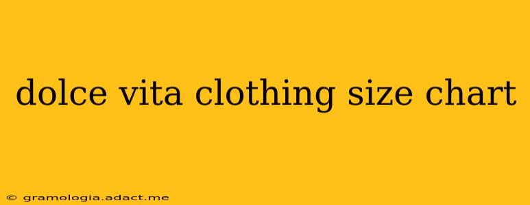 dolce vita clothing size chart