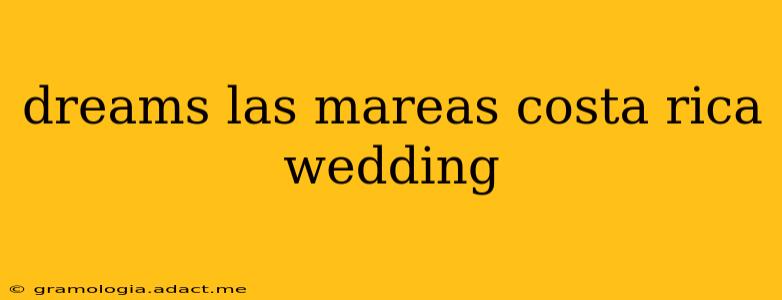 dreams las mareas costa rica wedding