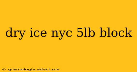 dry ice nyc 5lb block