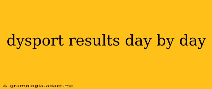 dysport results day by day