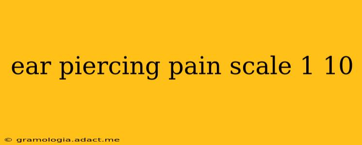 ear piercing pain scale 1 10