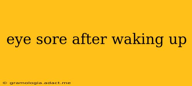 eye sore after waking up