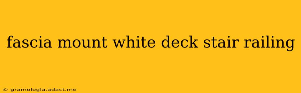 fascia mount white deck stair railing