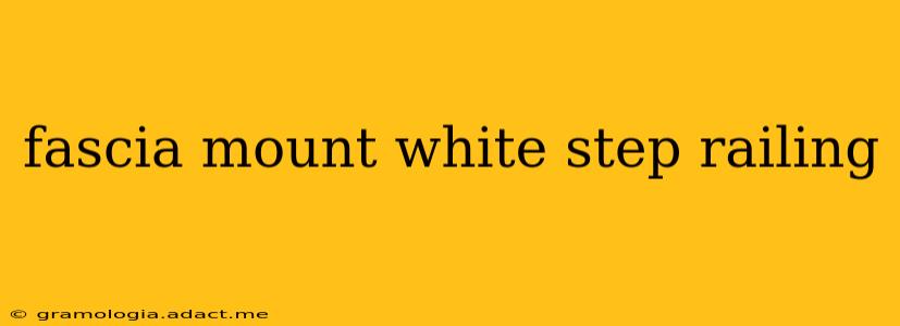 fascia mount white step railing