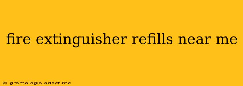 fire extinguisher refills near me