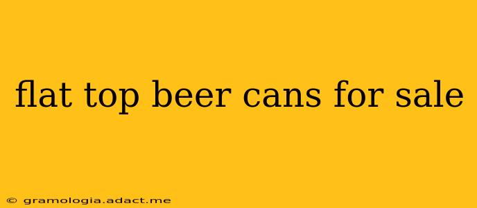 flat top beer cans for sale