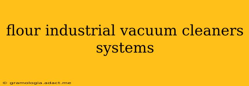 flour industrial vacuum cleaners systems