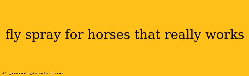 fly spray for horses that really works