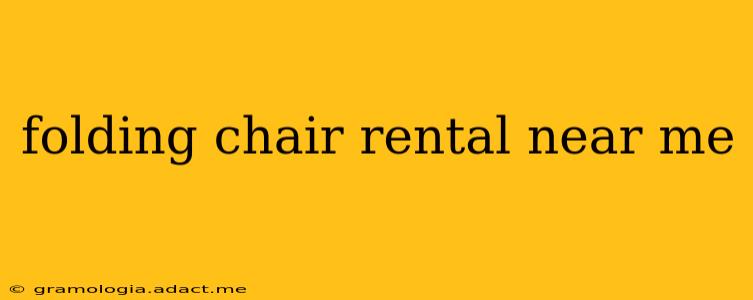 folding chair rental near me