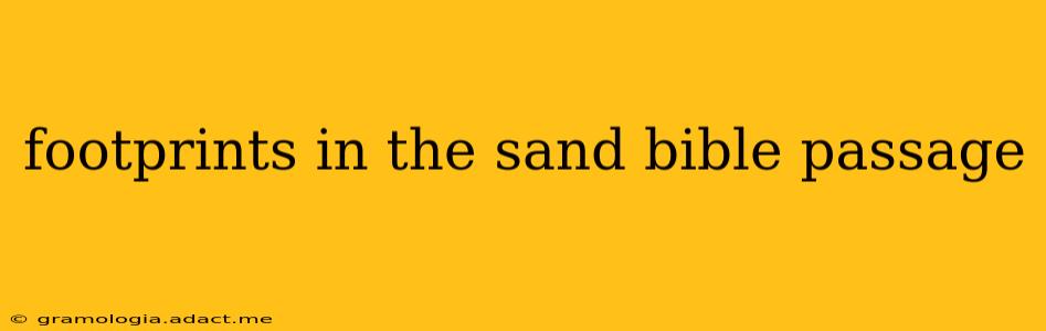footprints in the sand bible passage