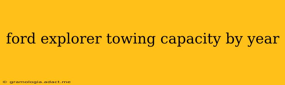 ford explorer towing capacity by year