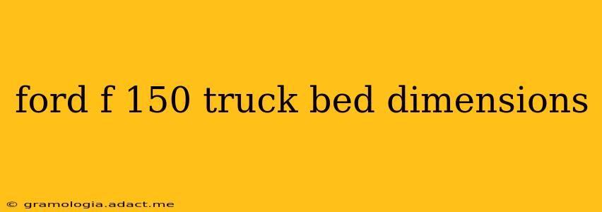 ford f 150 truck bed dimensions