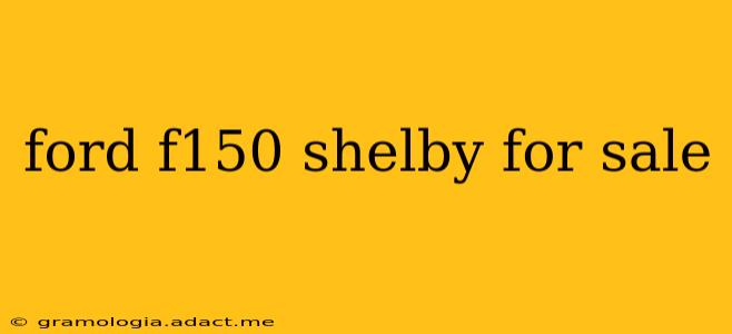 ford f150 shelby for sale