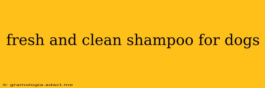 fresh and clean shampoo for dogs