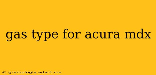 gas type for acura mdx