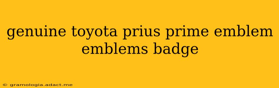genuine toyota prius prime emblem emblems badge