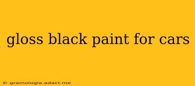 gloss black paint for cars