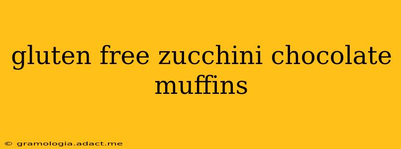 gluten free zucchini chocolate muffins