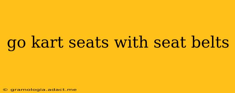 go kart seats with seat belts