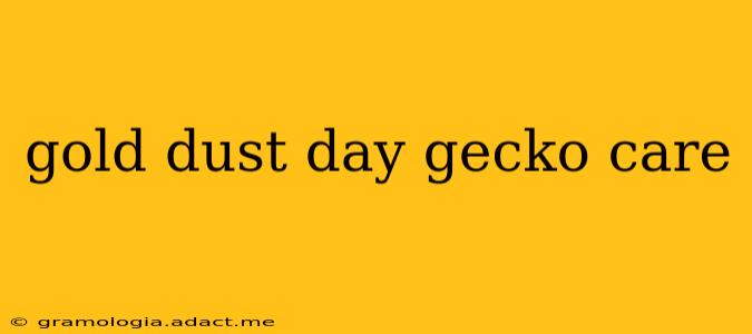gold dust day gecko care