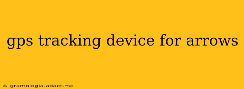 gps tracking device for arrows