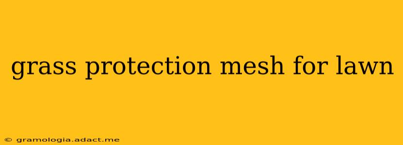 grass protection mesh for lawn