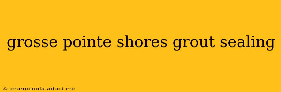 grosse pointe shores grout sealing