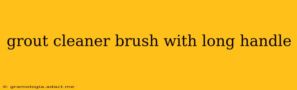 grout cleaner brush with long handle