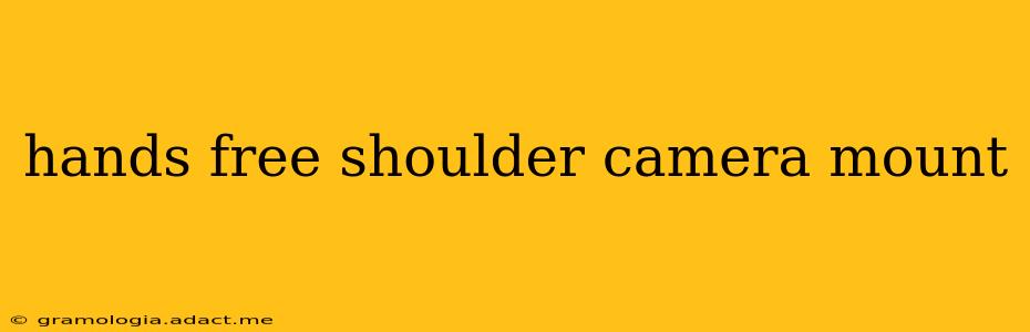 hands free shoulder camera mount